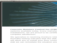 Tablet Screenshot of concretemoisturecontrolinc.com